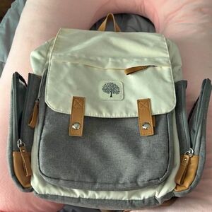 Stylish Gray and Cream Backpack